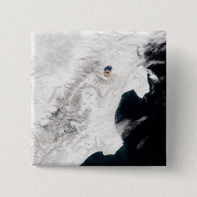 Chapa Cuadrada El volcán Shiveluch en Kamchatka Krai, Rusia (Anverso)