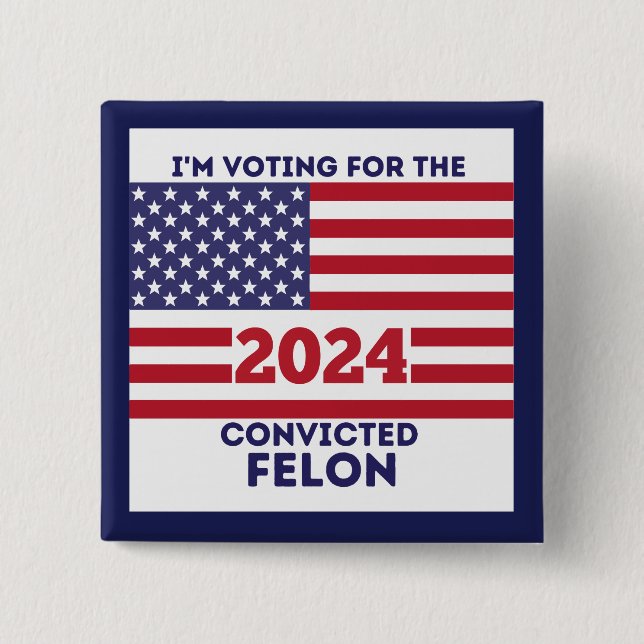 CHAPA CUADRADA ELECCIÓN 2024, TRUMP (Anverso)