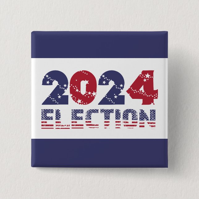 Chapa Cuadrada Elecciones azules de 2024 (Anverso)