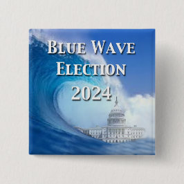 Chapa Cuadrada Elecciones de Ola Azul 2024