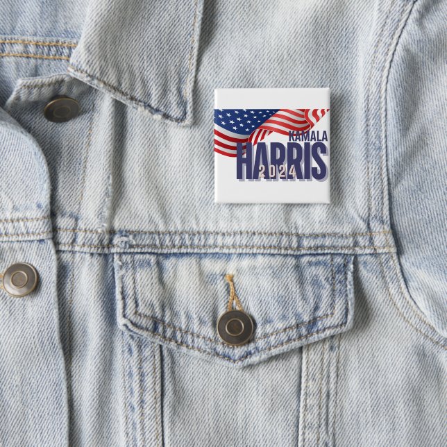 Chapa Cuadrada Elecciones Harris 2024 (In situ)