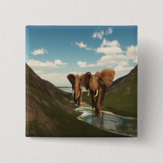 Chapa Cuadrada Elefante (Anverso)