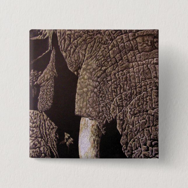Chapa Cuadrada Elefante de toro (Anverso)