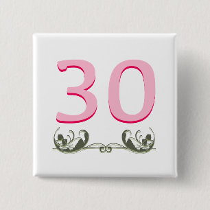 Chapa Cuadrada Elegante regalo 30.º