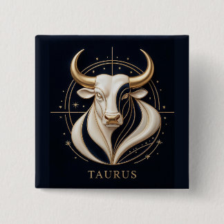 Chapa Cuadrada ♉ Elegante Tauro Zodiaco Toro Dorado Astrología ✨
