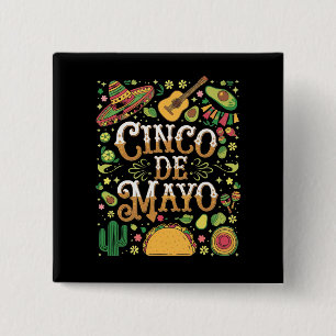 Chapa Cuadrada Elementos Divertidos de Fiesta para Cinco De Mayo