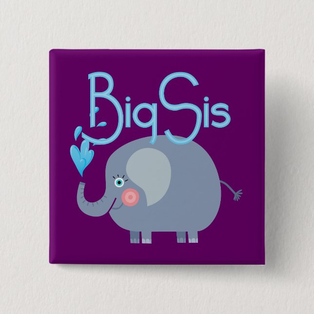 Chapa Cuadrada Elephant Big Sis (Anverso)