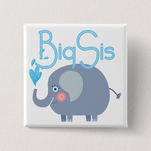 Chapa Cuadrada Elephant Big Sis (Anverso)