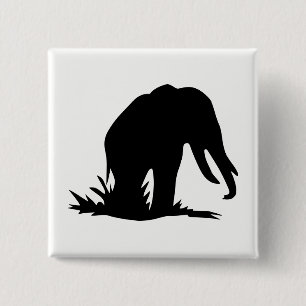 Chapa Cuadrada Elephant Silhouette