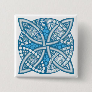 Chapa Cuadrada Elija su patrón decorativo de nudo celta de color