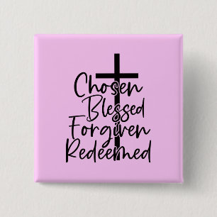 Chapa Cuadrada Elije Blessed Fordado Reredimido-5572