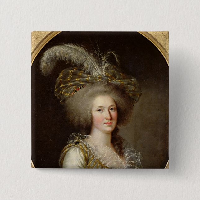Chapa Cuadrada Elisabeth de Francia (Anverso)
