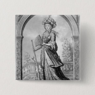 Chapa Cuadrada Elizabeth Charlotte de la Palatinado
