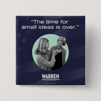 Chapa Cuadrada Elizabeth Warren - la época para las pequeñas