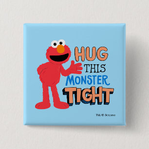 Chapa Cuadrada Elmo   Abrazarse de este monstruo