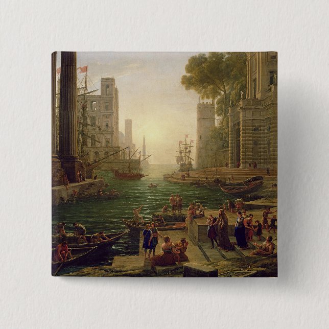 Chapa Cuadrada Embarque de St. Paula Romana en Ostia, 1637-39 (Anverso)