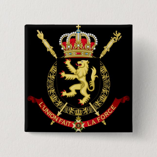 Chapa Cuadrada emblema bélico (Anverso)