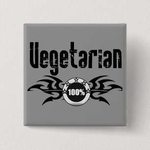 Chapa Cuadrada Emblema con alas Grunge vegetariano