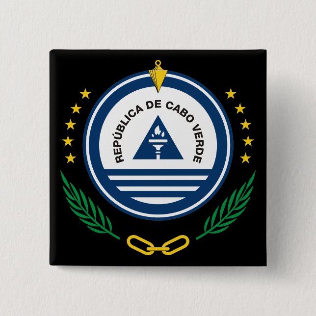 Chapa Cuadrada emblema de cabo verde (Anverso)