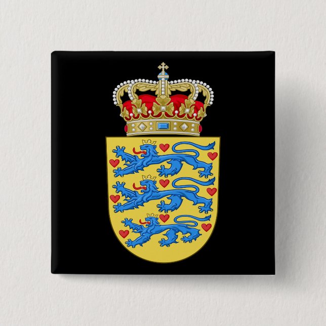 Chapa Cuadrada emblema de denmark (Anverso)