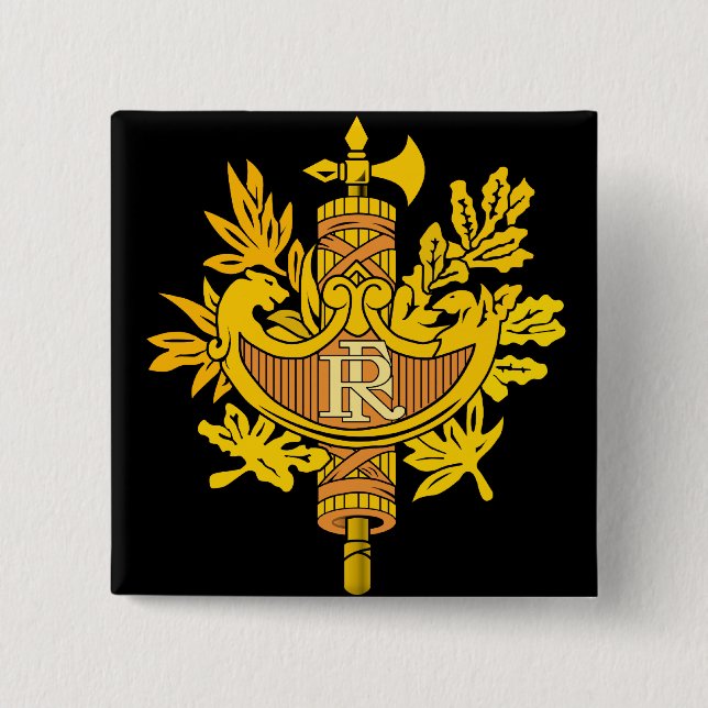 Chapa Cuadrada emblema de Francia (Anverso)