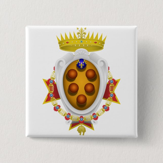 Chapa Cuadrada Emblema de la Marina Toscana Medici (Anverso)