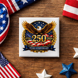 Chapa Cuadrada Emblema del Águila del 250º Aniversario de EE. UU.