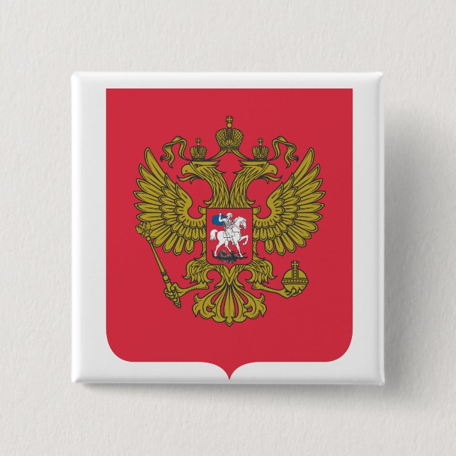 Chapa Cuadrada emblema nacional ruso (Anverso)