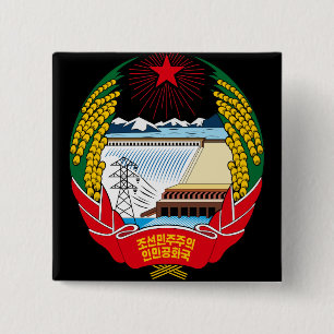 Chapa Cuadrada emblema norte de corea