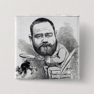 Chapa Cuadrada Emile Zola como naturalista, de 'L'Eclipse