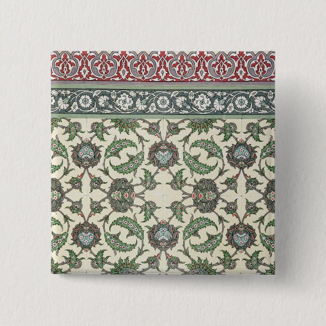 Chapa Cuadrada Emparede las tejas de la mezquita de Cheykhoun, (Anverso)