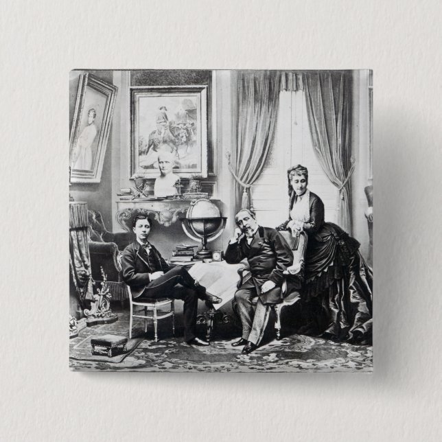 Chapa Cuadrada Emperador Napoleon III (Anverso)