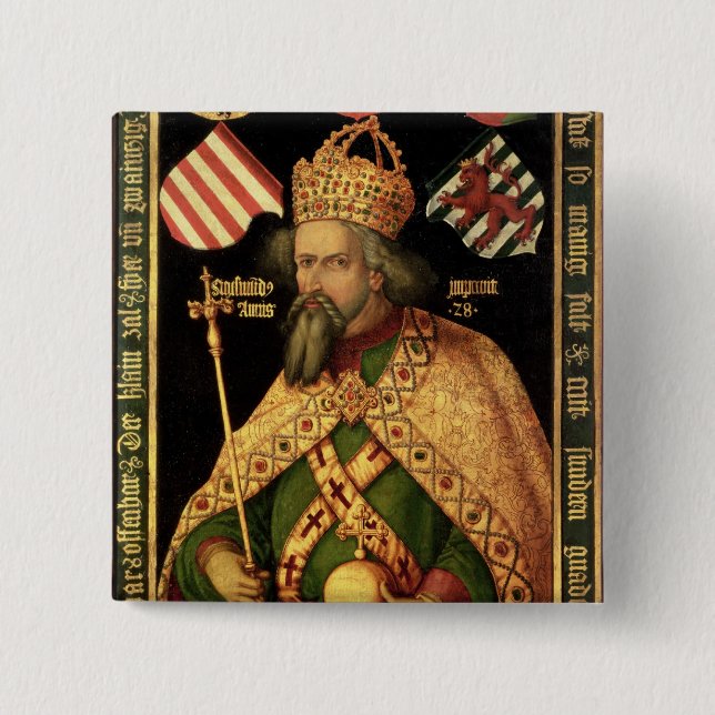 Chapa Cuadrada Emperador Sigismund, emperador romano santo (Anverso)