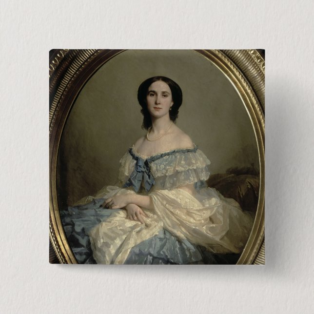 Chapa Cuadrada Emperatriz Charlotte de México (Anverso)