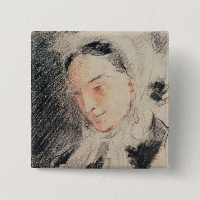 Chapa Cuadrada Emperatriz Eugénie (tiza negra y roja) (Anverso)