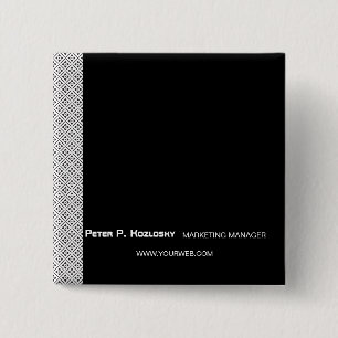 Chapa Cuadrada Empleo negro de moda del profesional del modelo