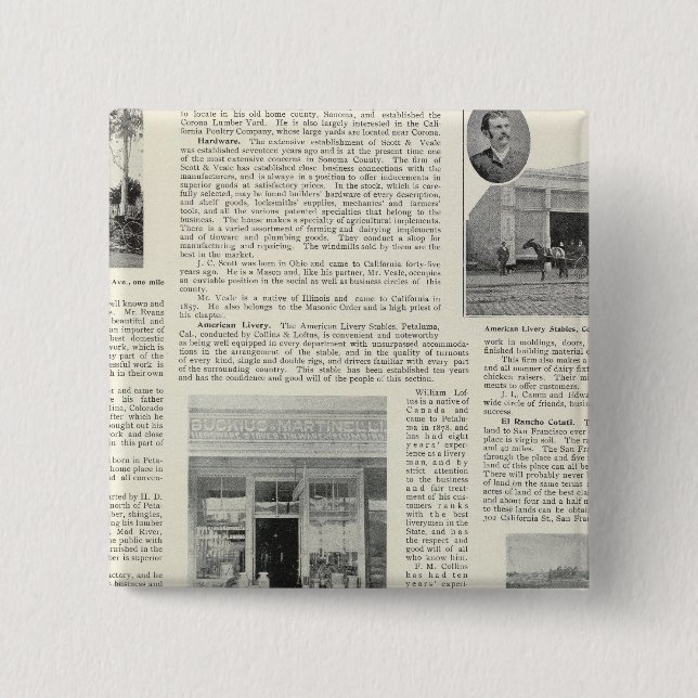 Chapa Cuadrada Empresas Petaluma, California (Anverso)