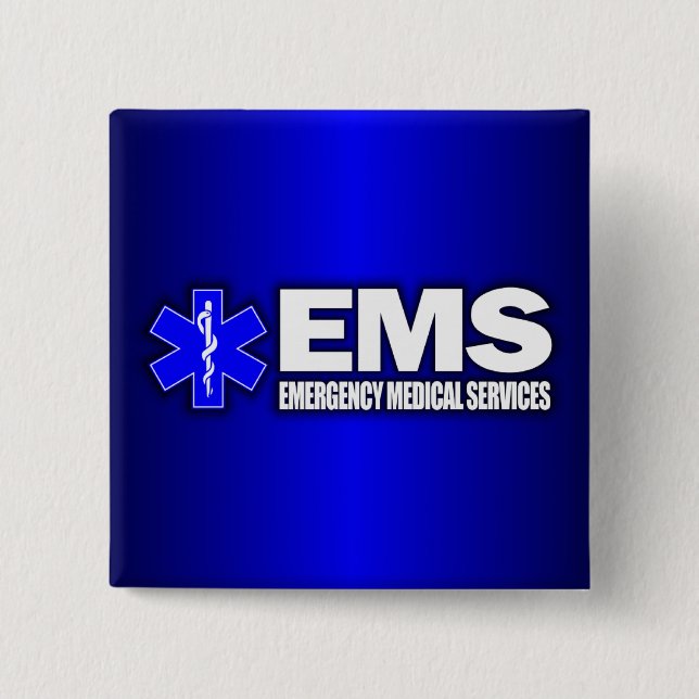 Chapa Cuadrada EMS - Servicios médicos de emergencia (Anverso)