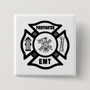 Chapa Cuadrada EMT para bomberos