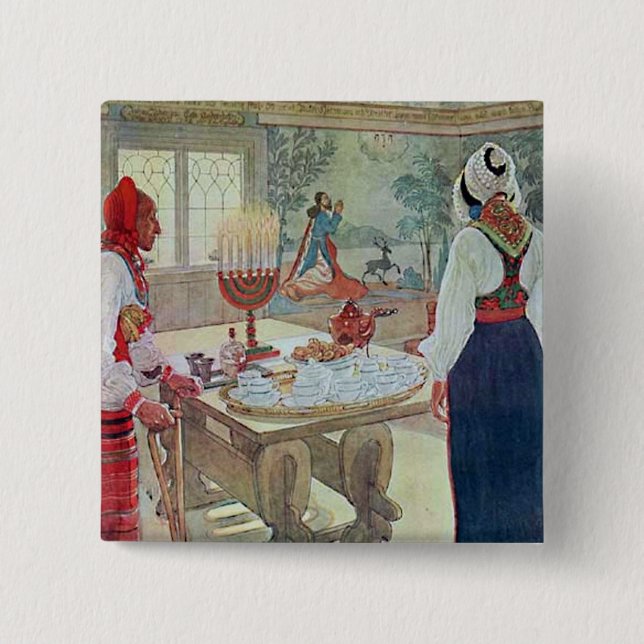 Chapa Cuadrada En Bergman Stuga de Carl Larsson (Anverso)