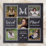 Chapa Cuadrada En el Collage de fotos conmemorativo de los funera<br><div class="desc">Honre a su ser querido con un personalizado único botón funerario en un rústico diseño de pizarra. Este botón de foto conmemorativa es el regalo perfecto para usted, familia o amigos en honor a sus seres queridos. Esperamos que su botón conmemorativo les traiga alegría, paz y recuerdos felices. Cita "...</div>