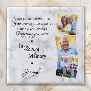 Chapa Cuadrada En el funeral de amor por la memoria Personalizado