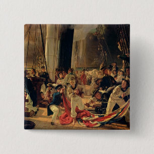 Chapa Cuadrada En la cubierta durante una batalla naval, 1855