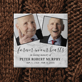 Chapa Cuadrada En la memoria amorosa Marble, foto conmemorativa