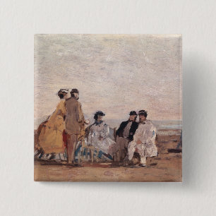 Chapa Cuadrada En la playa en Trouville, c.1865