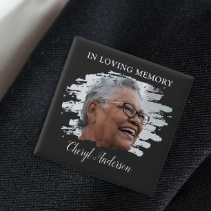 Chapa Cuadrada En Memoria Camiseta conmemorativa con foto