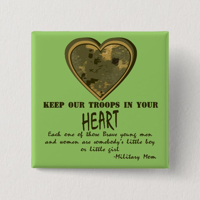 Chapa Cuadrada En nuestros corazones (Anverso)