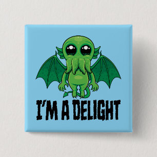 Chapa Cuadrada Encantadoramente Lindo Monstruo Cthulhu