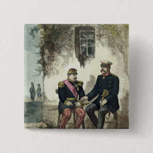 Chapa Cuadrada Encuentro entre Otto von Bismarck y Napoleon