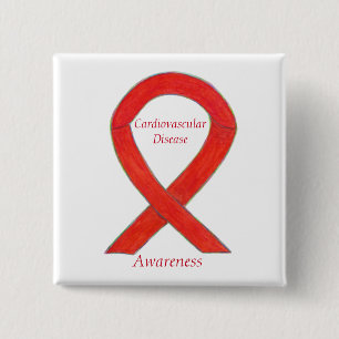 Chapa Cuadrada Enfermedad cardiovascular Conciencia Personalizado